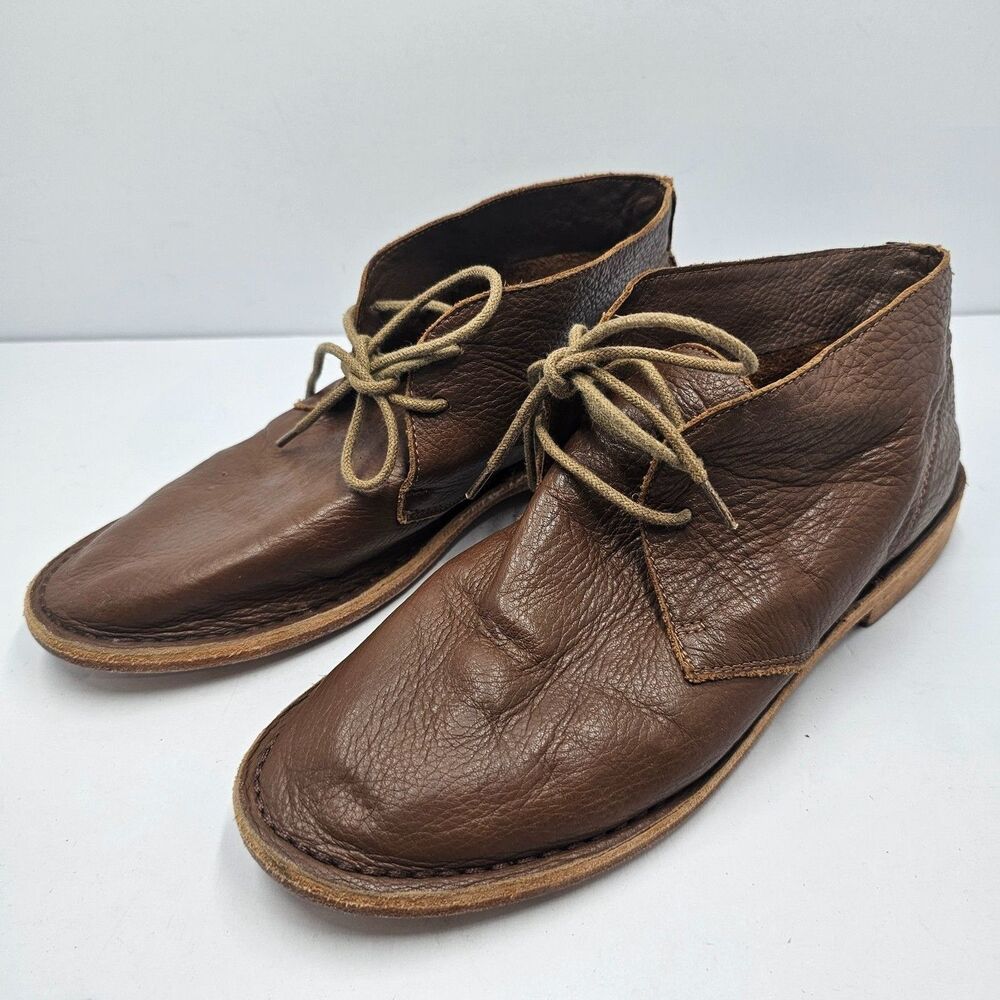 Gee Wawa Brown Leather Chukka Ankle Boots Womens Size 10 Lace Up Desert Boots
